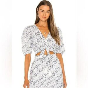 Cleobella Amina Crop Wrap Top in Killarney Floral Print Size XS